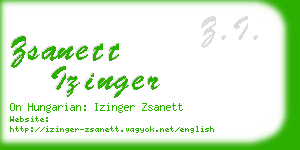 zsanett izinger business card